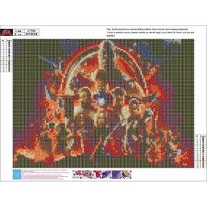 DIY 5D Diamond Painting by Number Kit, Full Drill Rhinestone Embroidery Cross